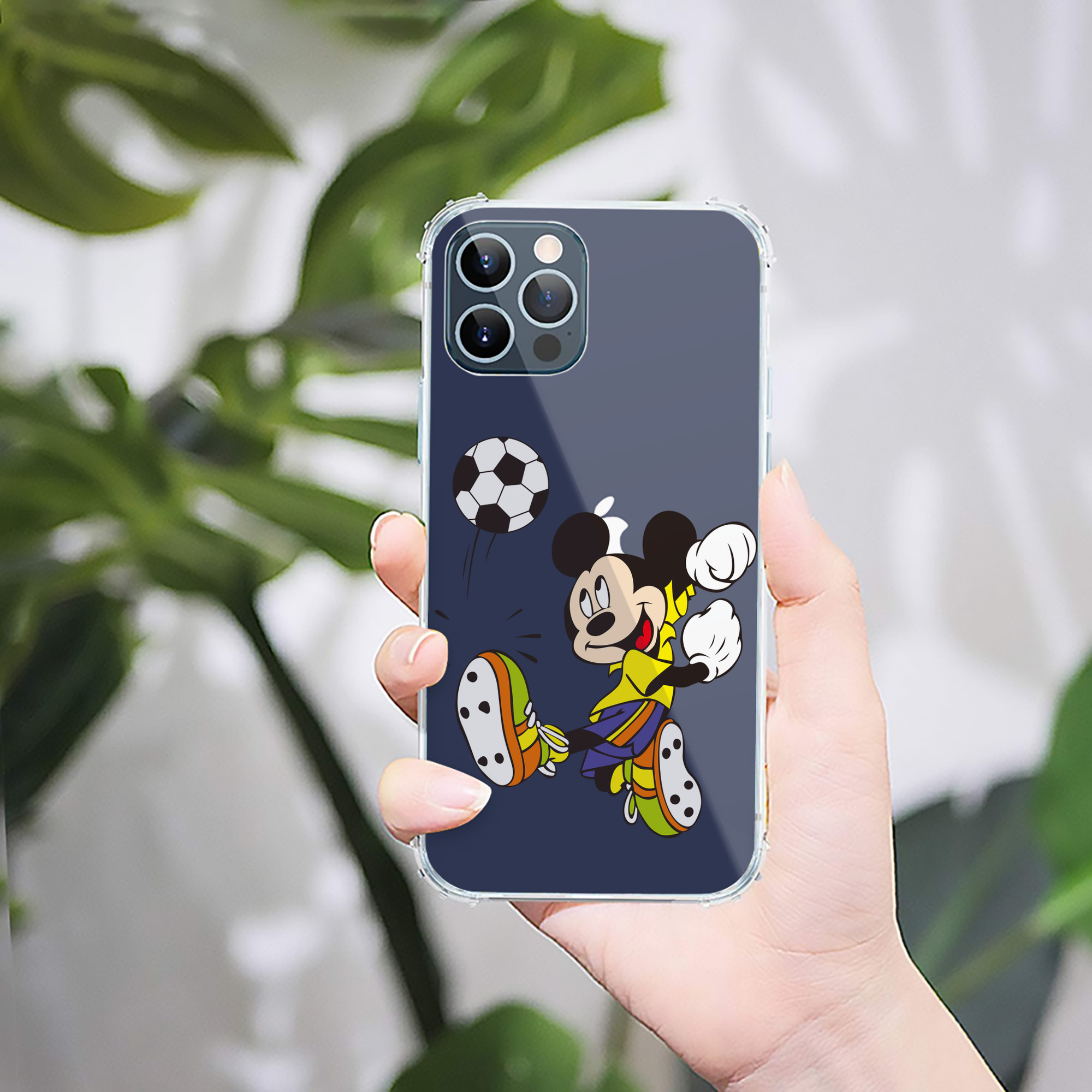 （画像用） ミッキーマウス Mickey Mouse 【iPhone 12シリーズ対応】透明スマホケース（クリアソフトケース）